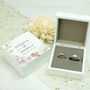 Blush Flowers Wooden Wedding Double Ring Box, thumbnail 1 of 2