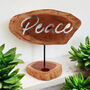 Peace Candle Holder Wooden Tealight Holder Home Gift, thumbnail 2 of 3