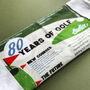 A Lifetime Of Golf 80th Birthday Gift Tea Towel, thumbnail 3 of 3