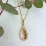 Teardrop Tourmaline 18k Gold Plated Necklace, thumbnail 1 of 4