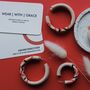 Sand And Coral Hoop Earrings, thumbnail 4 of 5