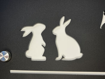 Personalised Two Rabbits Design House Acrylic Number Sign, 2 of 3