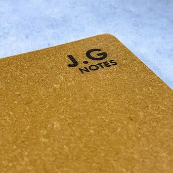 Personalised Recycled Leather Notebook, 2 of 5