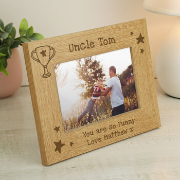 Fathers Day Gifts Engraved Photo Frame 6x4, 4 of 5
