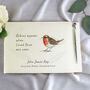 Personalised Robins Appear Condolence Guest Book, thumbnail 1 of 5