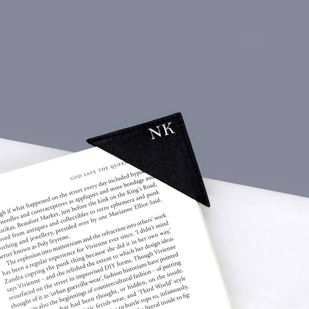 Handmade Personalised Leather Page Corner Bookmark, 1 of 6