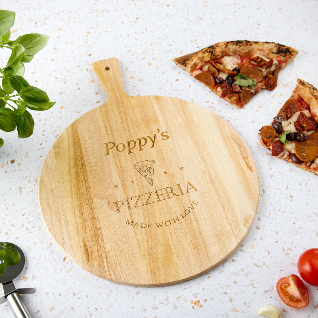 Personalised Pizza Board Pizzeria Chopping Board Pizza Slice Platter Foodie  Gift Personalised Pizza Serving Board Gifts for Home 