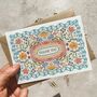 Folk Style Folded Thank You Cards And Envelopes, thumbnail 3 of 8