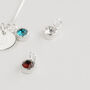 Sterling Silver Birthstone Initial Necklace, thumbnail 2 of 5