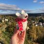 Christmas Felt Mouse In Scarf, thumbnail 3 of 6