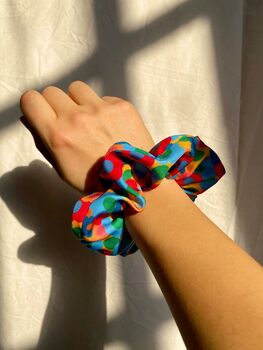 Bloom Print Floral Hair Scrunchie, 2 of 2