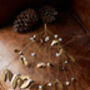 Mistletoe Garland With Antiqued Brass Leaves, thumbnail 1 of 5