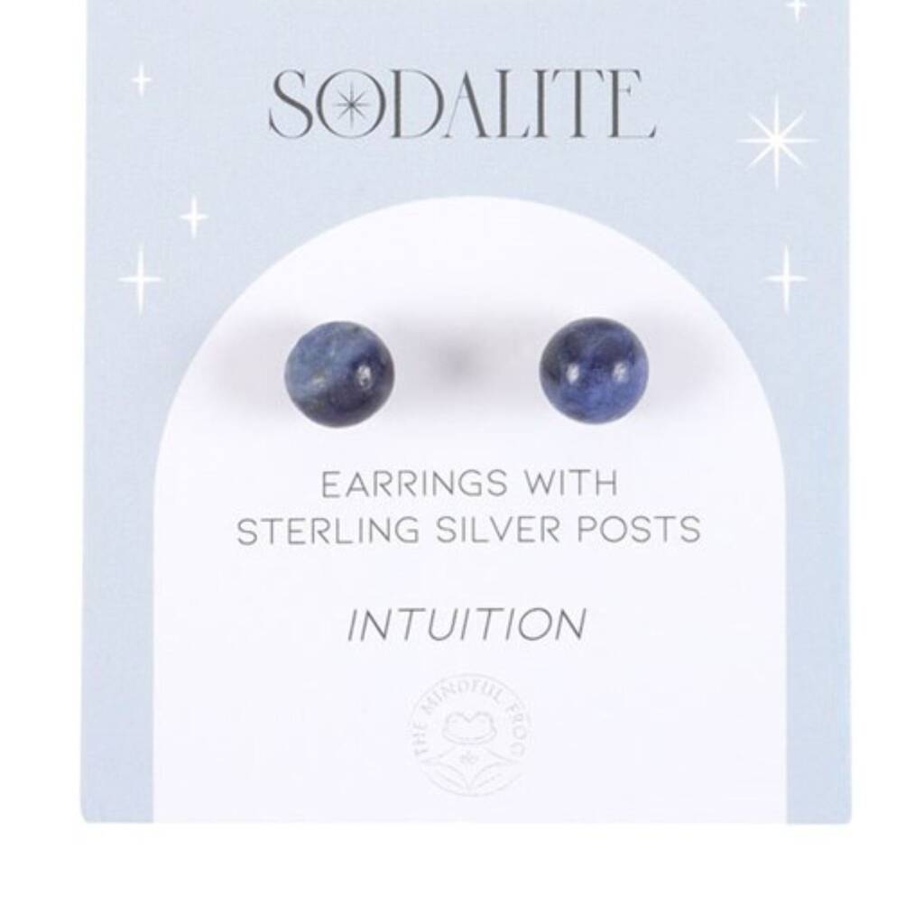 Sodalite Crystal Earrings For Intution By Spiritual Gifts