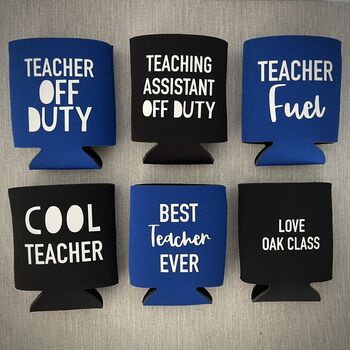 Personalised Cool Teacher Insulated Cold Drink Sleeve, 2 of 4