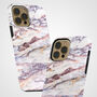 Purple Reign Marble Tough Case For iPhone, thumbnail 3 of 4