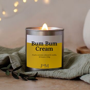 Bum Bum Cream Crackle Wick Candle For Summer Holiday Inspired Candle, 5 of 7