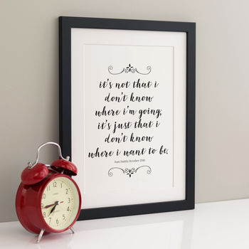 Personalised Quote Lyric Or Saying Print, 4 of 7