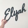 Personalised Blue Script Wall Name, thumbnail 2 of 7