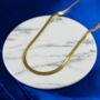 Stainless Steel Gold Flat Snake Layering Necklace, thumbnail 4 of 7