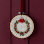 Christmas Wreath Embroidery Kit, thumbnail 1 of 2