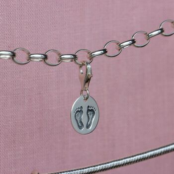 Sterling Silver Footprints Charm, 3 of 7