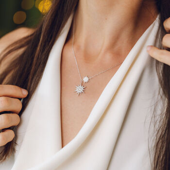 Celestial Double Star Necklace, 10 of 12