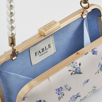 Cream Forget Me Not Pearl Handle Clutch, 6 of 7