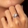 Promise Ring With Square Stone, thumbnail 3 of 4