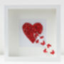 Ruby Wedding Anniversary Framed 3D Butterfly Heart, thumbnail 2 of 4