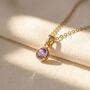 Mini Round Alexandrite June Birthstone Pendant Necklace, thumbnail 1 of 4
