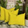 Sunshine Yellow Velvet Cushion, thumbnail 9 of 12