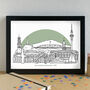 Auckland Skyline Travel Art Print Unframed, thumbnail 3 of 6