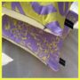Spring Lilac And Yellow Floral Sketch Cushion, thumbnail 3 of 9