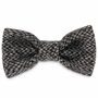 Salt And Pepper Harris Tweed Dog Bow Tie, thumbnail 1 of 2