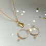 Freshwater Pearl And Leaf Necklace And Hoops Set, thumbnail 6 of 12