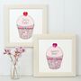 Personalised Cupcake Embroidered Framed Artwork, thumbnail 7 of 8
