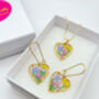 Heart Necklace With Forgetmenot Flowers In Gold Or Silver, thumbnail 9 of 11