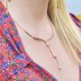 Dripping Necklace In Rose Gold Vermeil, thumbnail 2 of 3