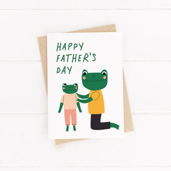 Happy Father's Day Card For Dad With Frogs, 3 of 3