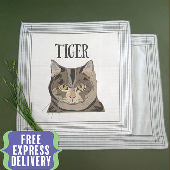 Personalised Cat Handkerchiefs, 2 of 11