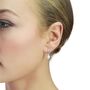 Freshwater Pearl And Diamond Drop Earrings In 9ct Gold, thumbnail 7 of 7