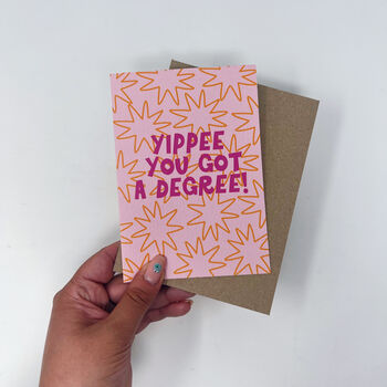 Colourful 'Yippee You Got A Degree' Graduation Card, 2 of 6