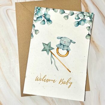 Plantable Wildflower Seed New Baby Card A5 Size, 6 of 8