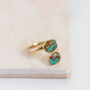 Gold Plated Turquoise Pendant And Ring Set, thumbnail 6 of 10