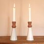 White And Terracotta Candlestick Holder, thumbnail 10 of 11