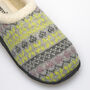 Ellen Grey/Lime Nordic Women's Slippers Indoor/Garden Shoes, thumbnail 12 of 12