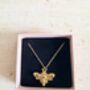 18 K Gold Plated Bee Pendant Necklace, thumbnail 7 of 11