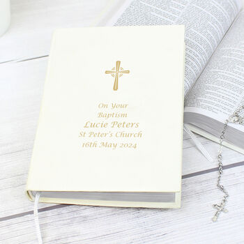 Personalised Gold Companion Holy Bible Eco Friendly, 3 of 6