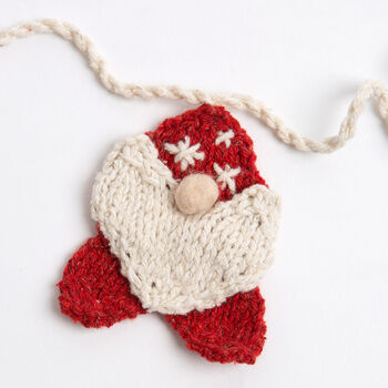 Christmas Gonk Garland And Paper Chain Knitting Kit, 2 of 10