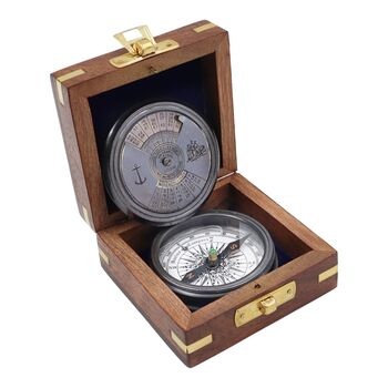 Personalised 100 Year Gunmetal Calendar Compass, 3 of 12